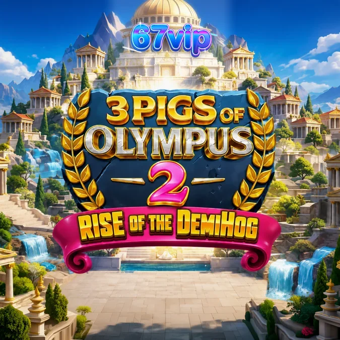 Interface do slot 3 Pigs of Olympus 2 Rise of the DemiHog em um dispositivo móvel